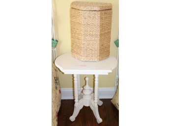 White Painted Side Table
