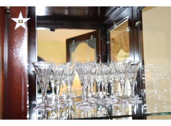12 Crystal Aperitif Glasses. Lovely Quality