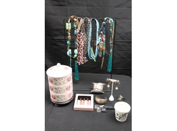 Huge Lot Of Womens Costume Jewelry And Dressing Room Essentials