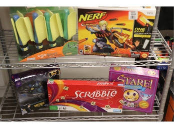 Assortment Of Childrens Toys And Family Board Game