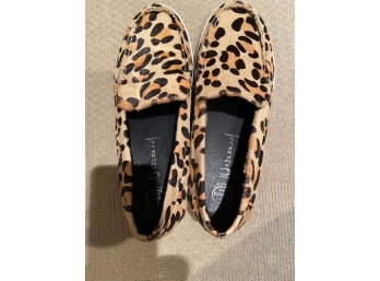Campbell Skip Leather Animal Print Loafers, Chic! Size 10 Women's