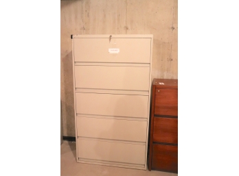 Lateral Off-White Metal File Cabinet 36” W X 18” D X 65” T