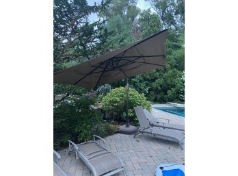 Oversized Outdoor Umbrella On Stand
