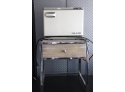 Distressed & Chrome Side Table, Electric Towel Warmer & Adjustable Height Chair