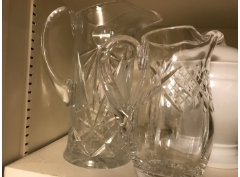 Nice Selection Of 7 Serving Pitchers, Bowls And... Potential Vases