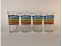 Rainbow Striped Fiesta Pint Glasses