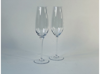 Pair Of Tiffany & Co. Champagne Flutes