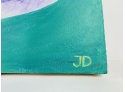 LARGE Original Art Acrylic On Canvas Signed JD