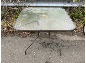 Square Glass Top Patio Table