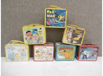 7 Vintage Metal Character Lunch Boxes (no Thermos)