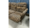 Viko Baumritter Leopard Print Mid Century Style Metal Framed Sofa