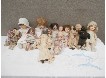 Large Doll Lot Including Composition Dolls
