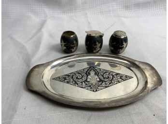 4 Piece Sterling Silver Siam Set 5.3 Ozt