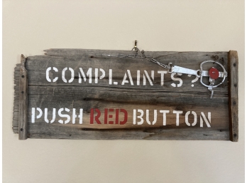 Complaints Department Sign