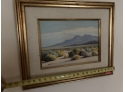 Louis Heinzman Desert Landscape Oil Painting On Board C1930s