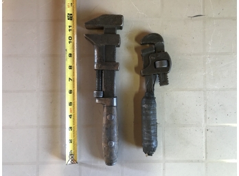 Two Vintage Pipe Wrenches