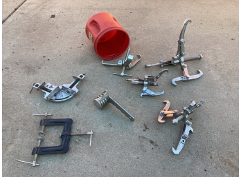 Assortment Of Clamps And Pullers