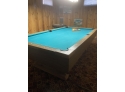 Pool Table With Cues And Cabinet