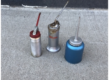 Three Vintage Oil Cans