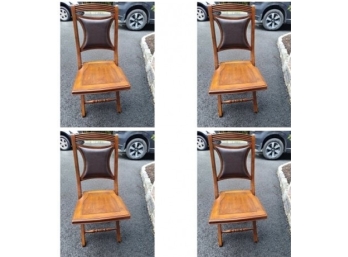 Four Foldable Wooden Chairs - Never Used