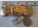 Vintage CAROLEE Brand HAIR CLIP, Gold Tone Faux Coins With TAGS
