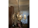 VINTAGE SIX ARM  BOHEMIAN  CRYSTAL ETCHED CHANDELIER