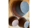 Vintage Signed 'wisconsin Pottery' Columbus, WA. Three Piece Collection
