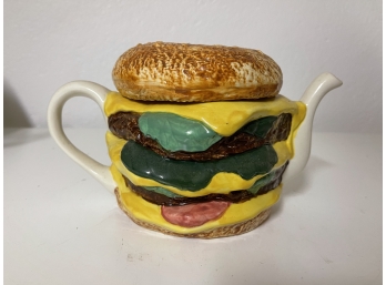 Vintage Tony Carter Double Cheese Burger Made In England Teapot