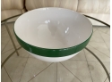 Large White And Green Bowl