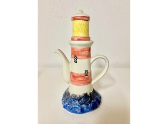Vintage Tony Carter Nautical Lighthouse Made In England Teapot