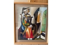 Contemporary Cubist Style Framed Artwork Signed C. Ryan #2