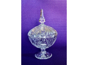 Elegant Crystal Covered Candy Dish