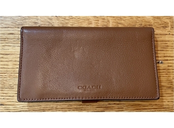 Authentic Coach Checkbook Cover Wallet