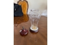 Vintage Glass Jar With Lid And Base