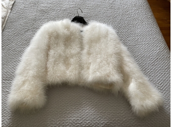 Vintage Furry White Jacket Size Large