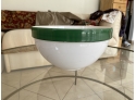 Large White And Green Bowl
