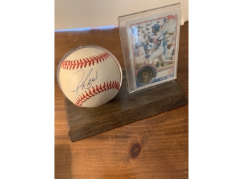 RED SOX “ JIM RICE” Autographed Baseball All W/TOPPS #30 Card