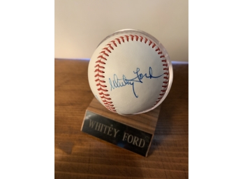 Authentic Signed Whitey Ford Autographed Rawlings Baseball