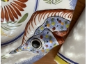 Quimper Fish Plate & Two Wall Pocket Vases