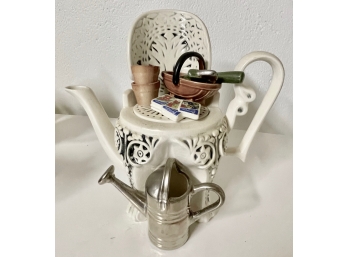 Vintage Made In England Parrington Designs Gardeners Gardening Teapot