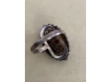 Vintage Sterling Silver & Handset Genuine Garnet Ring