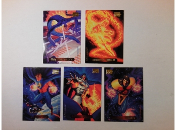 Marvel Masterpieces 1994 - 5 Trading Card Pack - Mr. Fantastic & Human Torch