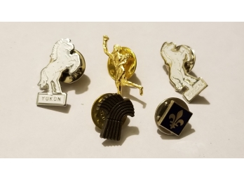 Lot Of Vintage Lapel Pins - 5 Pins - Various Styles
