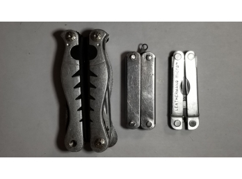 3 Multi-tools - Leatherman Micra & 2 Unknown Multitools