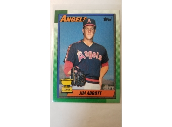 Rookie Card - Jim Abbot - Topps 1990 - Excellent Condition
