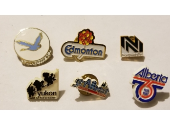 Lot Of Vintage Lapel Pins - 6 Pins - Various Locations & Resorts