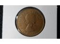Britain Coin - 1967 British Half Penny - Bronze - Fine