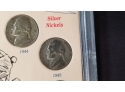 Collection Set - World War II Collection Coins - Steel Nickels, Steel Penny & Copper Shell Pennies