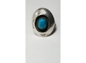 Vintage Navajo Sterling Silver Turquoise Ring - Size 7.5