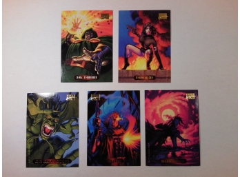 Marvel Masterpieces 1994 - 5 Trading Card Pack - Dr. Doom & Domino
